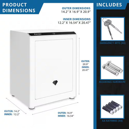 2.4 Cu. Ft. Touchscreen Biometric Keypad Security Safe