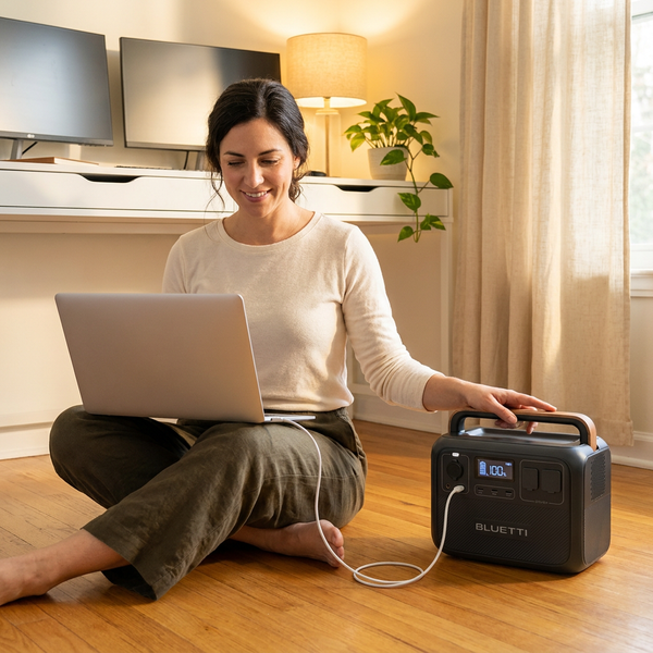 Portable Power Station Built for Emergency Power, 1024Wh Battery, 11 Receptacles, Solar Generator