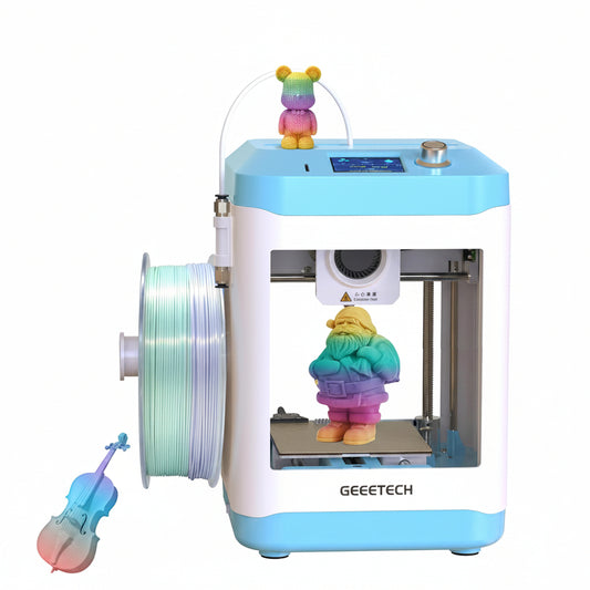 3D Printer for Kids and Beginners,Geeetech Mini 3D Printers with Auto Leveling,High Speed and Fully Open Source,Fully Assembled Direct Drive Extruder,For Home and School,Print Area 3.94×4.33×3.94 In