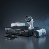 4K Ultra HD 8-Channel 8MP Poe 2TB NVR Security Camera System with 8-Wired Poe IP Cameras, Smart Human Vehicle Detection — Studio Shot