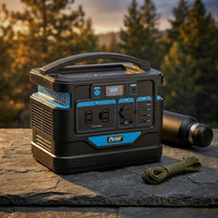 500-Watt Quiet Portable Power Station with Push Button Start Battery Generator for Outdoors, Home, and Solar Charging — Studio Shot