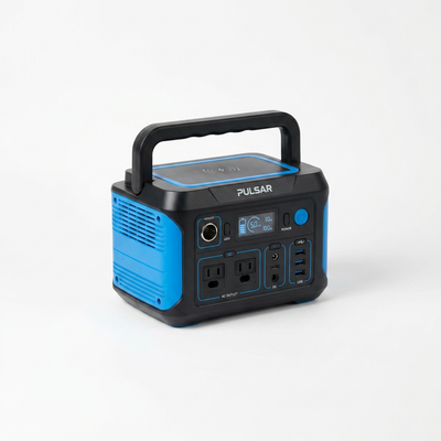 Portable Power Station Built for Silent Backup Power, 518Wh Lithium Battery, Solar Charging, Multiple Outlets