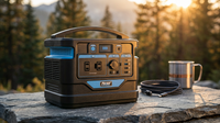 500-Watt Quiet Portable Power Station with Push Button Start Battery Generator for Outdoors, Home, and Solar Charging — Lifestyle