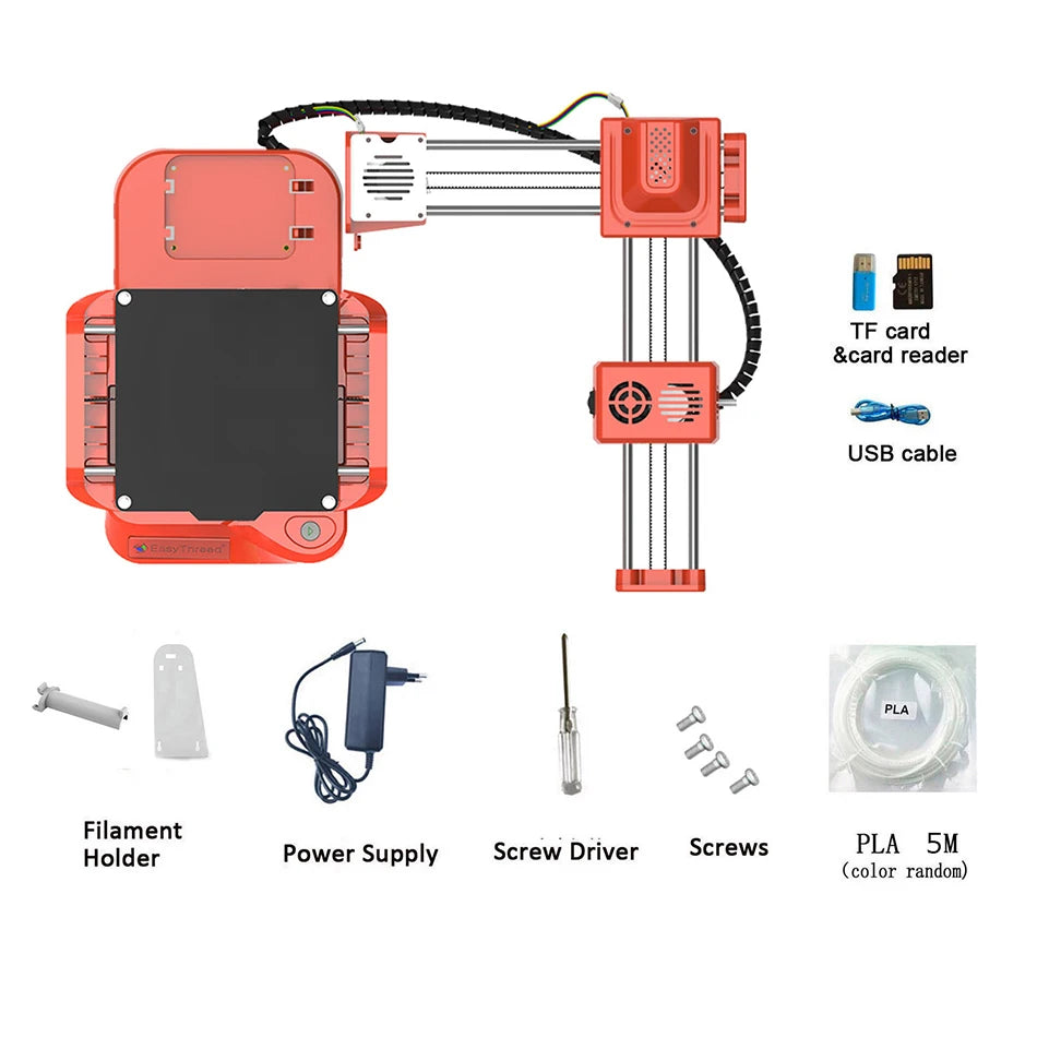 3D Printer K9 Easy to Use One-Click Print Mainboard Magnetic Platform Desktop Mini Printer K7 for Beginner Kid Gift