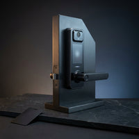Alexa Voice Control Smart Door Lock Tuya APP 3D Face Recognition Electronic Digital Smart Door Lock with Camera — Studio Shot