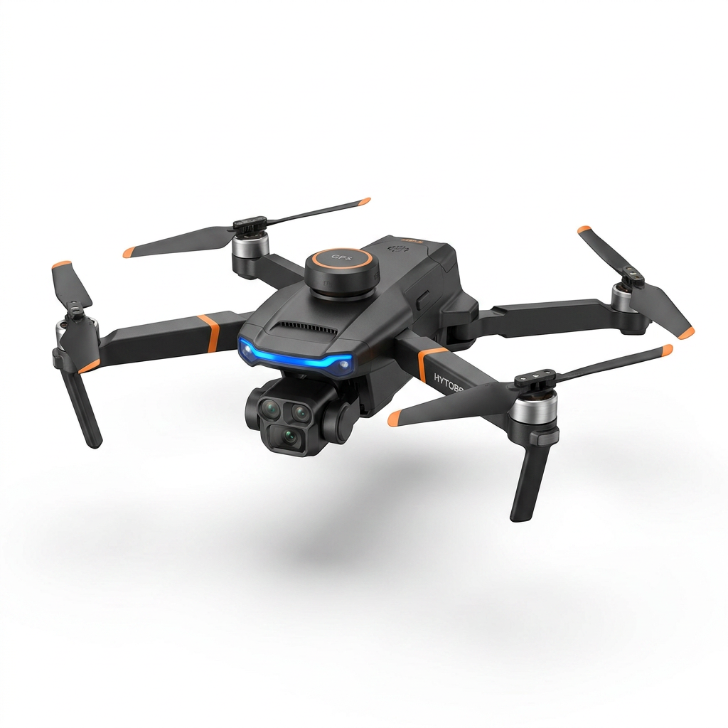 Drones with Camera for Adults 4K, GPS Drone with Obstacle Alert & Auto Return, 54 Mins Flight 3 Batteries, Brushless Motor, Foldable Mini Drone under 249G, 5G Wifi -  P17, Age 14+ (Black,Small) — Studio Shot