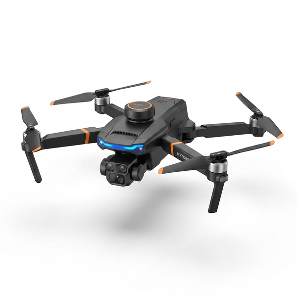 Drones with Camera for Adults 4K, GPS Drone with Obstacle Alert & Auto Return, 54 Mins Flight 3 Batteries, Brushless Motor, Foldable Mini Drone under 249G, 5G Wifi -  P17, Age 14+ (Black,Small) — Studio Shot