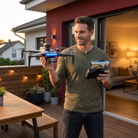 Drones with Camera for Adults 4K, GPS Drone with Obstacle Alert & Auto Return, 54 Mins Flight 3 Batteries, Brushless Motor, Foldable Mini Drone under 249G, 5G Wifi -  P17, Age 14+ (Black,Small) — Lifestyle