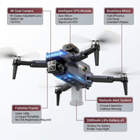 Drones with Camera for Adults 4K, GPS Drone with Obstacle Alert & Auto Return, 54 Mins Flight 3 Batteries, Brushless Motor, Foldable Mini Drone under 249G, 5G Wifi -  P17, Age 14+ (Black,Small) — How It Works