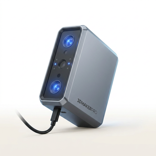 Handheld 3D Scanner Engineered for Precision Capture, 0.03mm Accuracy, 24-Bit Color Camera, Anti-Shake Lenses — Studio Shot