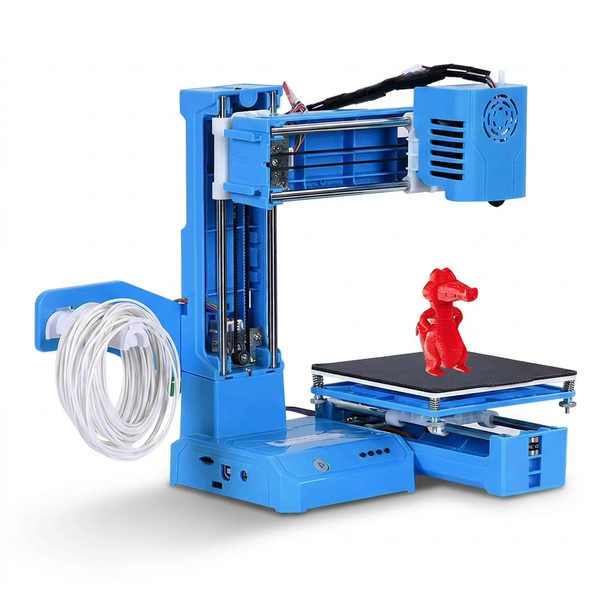 Mini 3D Printer Fully Assembled with Automatic Leveling, 100X100X100Mm Build Size 3D Printing Machine for Beginners, Kids, Students | Plug-And-Play Educational 3D Printer with Mobile App Control — Studio Shot