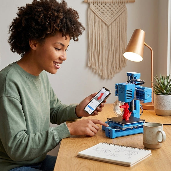 3D Printer Built for Educational Use, Automatic Leveling, Mobile App Control, 100x100mm Build Size