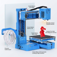 Mini 3D Printer Fully Assembled with Automatic Leveling, 100X100X100Mm Build Size 3D Printing Machine for Beginners, Kids, Students | Plug-And-Play Educational 3D Printer with Mobile App Control — How It Works