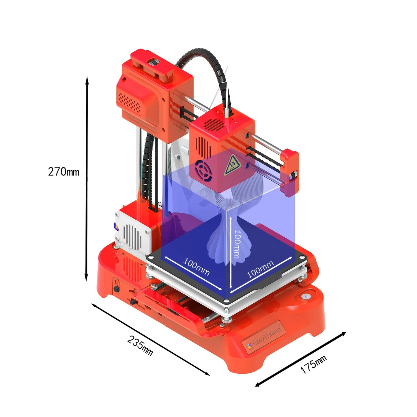 3D Printer K9 Easy to Use One-Click Print Mainboard Magnetic Platform Desktop Mini Printer K7 for Beginner Kid Gift