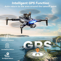 Drones with Camera for Adults 4K, GPS Drone with Obstacle Alert & Auto Return, 54 Mins Flight 3 Batteries, Brushless Motor, Foldable Mini Drone under 249G, 5G Wifi -  P17, Age 14+ (Black,Small)